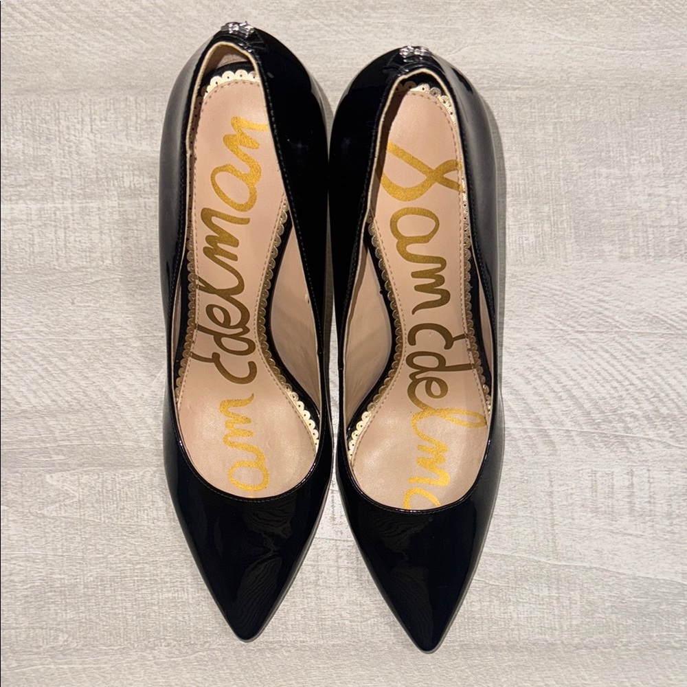 Sam Edelman Black Pointed-Toe Heels